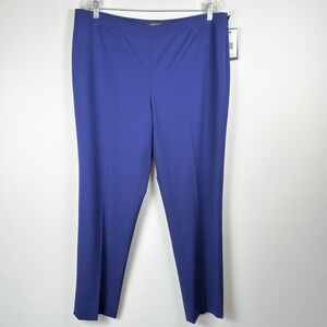 NWT LAFAYETTE 148 NY Wool Blend Dress Pants Women 16 Blue Career Elegant Trouser